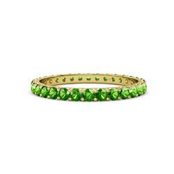 Audrey Green Garnet U Prong Eternity Band Green Garnet ctw U Prong Womens Eternity Ring Stackable K Yellow Gold