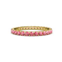 Audrey Pink Tourmaline U Prong Eternity Band Pink Tourmaline ctw U Prong Womens Eternity Ring Stackable K Yellow Gold