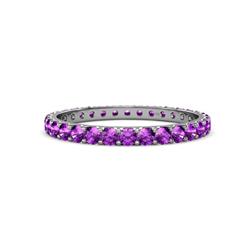 Audrey Amethyst U Prong Eternity Band Amethyst ctw U Prong Womens Eternity Ring Stackable K White Gold