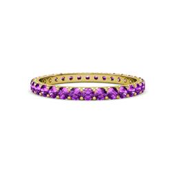 Audrey Amethyst U Prong Eternity Band Amethyst ctw U Prong Womens Eternity Ring Stackable K Yellow Gold