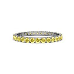 Audrey Yellow Sapphire U Prong Eternity Band Yellow Sapphire ctw U Prong Womens Eternity Ring Stackable K White Gold