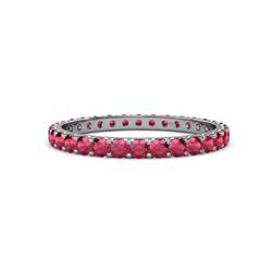 Audrey Ruby U Prong Eternity Band Ruby ctw U Prong Womens Eternity Ring Stackable K White Gold