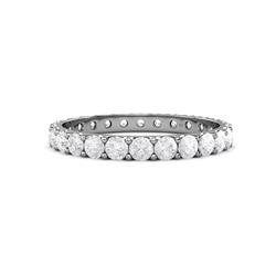 Audrey White Sapphire U Prong Eternity Band White Sapphire ctw U Prong Womens Eternity Ring Stackable Platinum