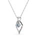 3 - Sallie Aquamarine Heart Pendant 