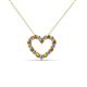 2 - Zayna 2.00 mm Round Citrine and Diamond Heart Pendant 