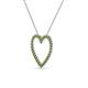 3 - Elaina Green Garnet Heart Pendant 