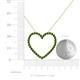 5 - Elaina Green Garnet Heart Pendant 