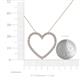 5 - Elaina White Sapphire Heart Pendant 