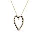 3 - Elaina Blue Sapphire and Diamond Heart Pendant 