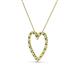 3 - Elaina Peridot and Diamond Heart Pendant 