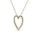 3 - Elaina Peridot and Diamond Heart Pendant 