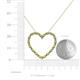 5 - Elaina Peridot and Diamond Heart Pendant 