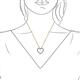 6 - Elaina Black and White Diamond Heart Pendant 