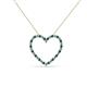 2 - Elaina London Blue Topaz and Diamond Heart Pendant 