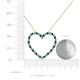 5 - Elaina London Blue Topaz and Diamond Heart Pendant 