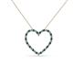 2 - Elaina London Blue Topaz and Diamond Heart Pendant 