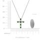 3 - Abella Green Garnet and Diamond Cross Pendant 