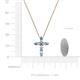 3 - Abella Blue Topaz and Diamond Cross Pendant 