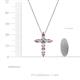 4 - Abella Pink Tourmaline and Diamond Cross Pendant 