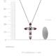 3 - Abella Rhodolite Garnet and Diamond Cross Pendant 