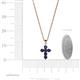 4 - Isabella Blue Sapphire Cross Pendant 