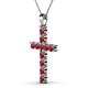 2 - Elihu Red Garnet Cross Pendant 