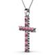 2 - Elihu Rhodolite Garnet Cross Pendant 