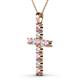 2 - Elihu Pink Tourmaline and Diamond Cross Pendant 