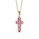 2 - Isabella Pink Sapphire Cross Pendant 