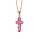 2 - Isabella Pink Sapphire Cross Pendant 