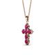 2 - Isabella Ruby Cross Pendant 