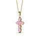 2 - Isabella Pink Tourmaline Cross Pendant 