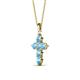 2 - Isabella Blue Topaz Cross Pendant 