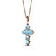 2 - Isabella Blue Topaz Cross Pendant 