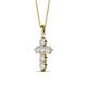 2 - Isabella White Sapphire Cross Pendant 