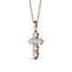 2 - Isabella White Sapphire Cross Pendant 