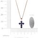 4 - Isabella Blue Sapphire Cross Pendant 