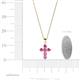 4 - Isabella Pink Sapphire Cross Pendant 