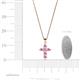 4 - Isabella Pink Tourmaline Cross Pendant 