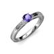 3 - Aine 6.50 mm Round Iolite Solitaire Engagement Ring 