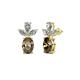 1 - Vania Smoky Quartz and Diamond Dangle Stud Earrings 
