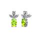 1 - Vania Peridot and Diamond Dangle Stud Earrings 