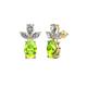 1 - Vania Peridot and Diamond Dangle Stud Earrings 