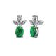 1 - Vania Emerald and Diamond Dangle Stud Earrings 