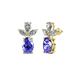 1 - Vania Tanzanite and Diamond Dangle Stud Earrings 