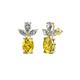 1 - Vania Yellow Sapphire and Diamond Dangle Stud Earrings 