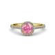 3 - Miah Pink Tourmaline and Diamond Halo Engagement Ring 