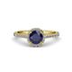 3 - Miah Blue Sapphire and Diamond Halo Engagement Ring 