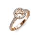 3 - Bella Semi Mount Halo Engagement Ring 