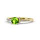 1 - Enlai Peridot and Diamond Engagement Ring 